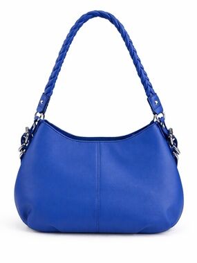 Apt. 9 Blue Y2K Vintage Slouchy Pebbled Leather Small Shoulder Hobo Bag